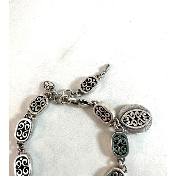 Brighton Ornate Scroll Link Silver toned Bracelet - Picture 3 of 4